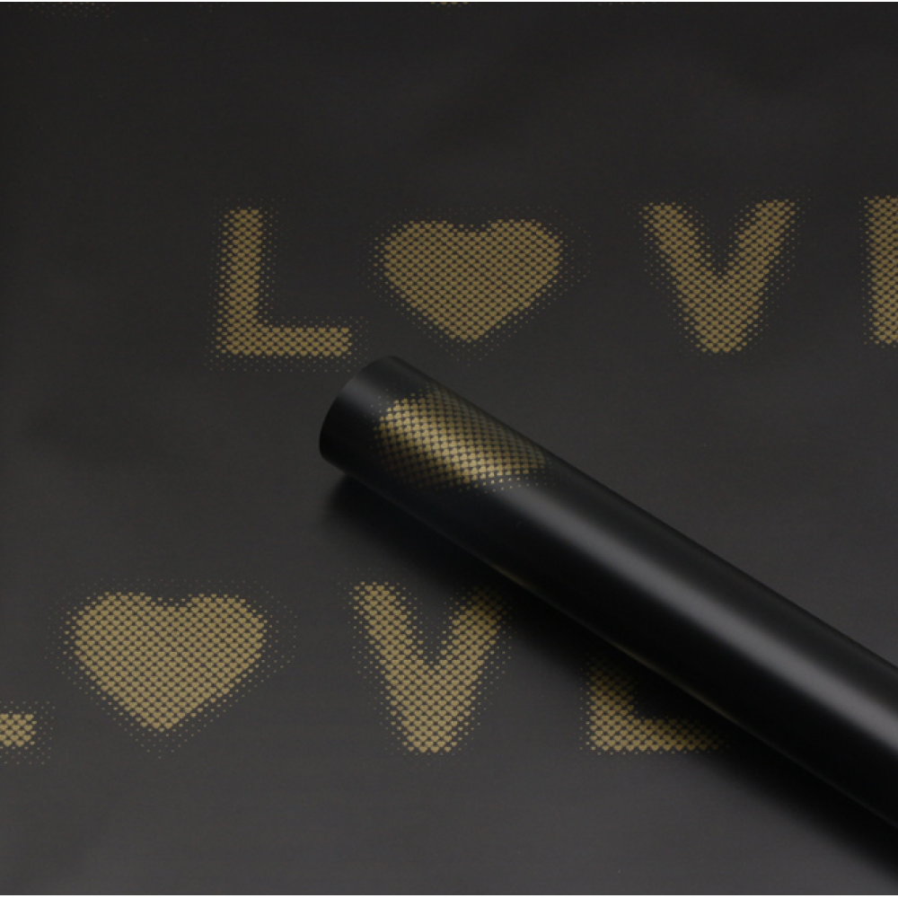 Valentine Wrapping Paper Black Pack 20